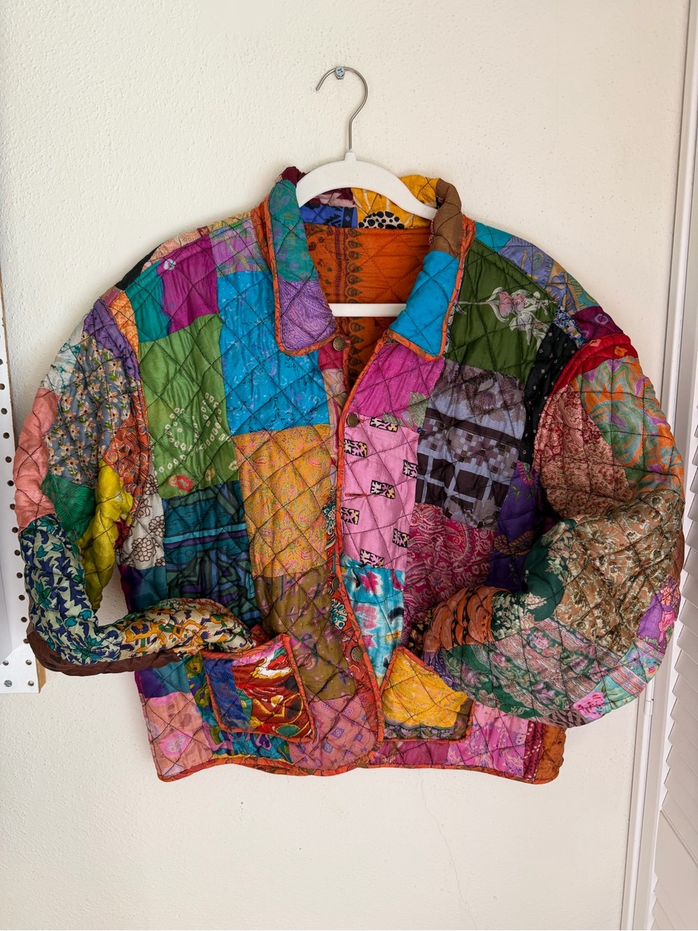 Vintage C:eed silk patchwork jacket